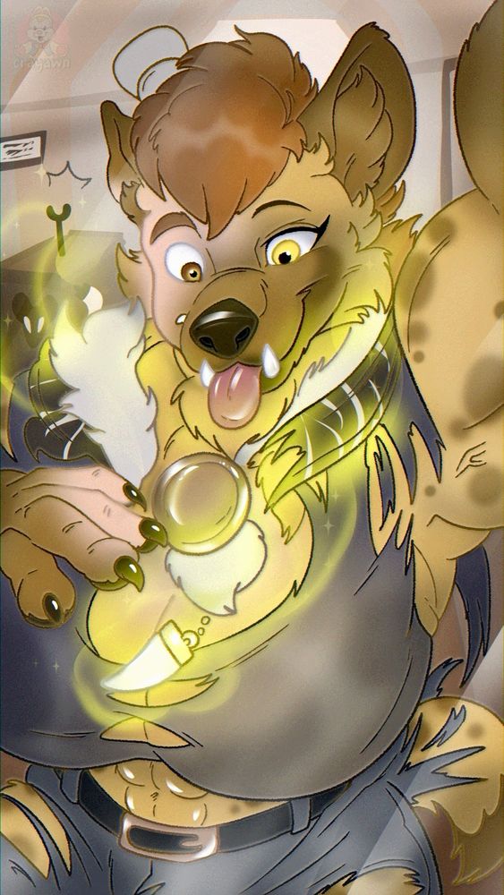 Hyena gnoll commission art dnd hyena_tf tf tf_art tftg female pokemon_fanart fluffy furry transfur cute hyena_furry male furry male_furry furry_art female_furry commission_work transformation wereart fanart FA Furaffinity transform_tf tFTuesday tooth glow outfit_tf 