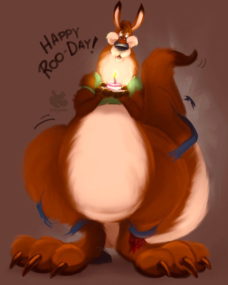 Cartoon cute male roo kangaroo tf transform kangaroo_tf art toon_tf tf tf_art male furry furry male male_furry furry_art transformation wereart fanart FA Furaffinity transform tFTuesday sfw cartoon birthday cake 