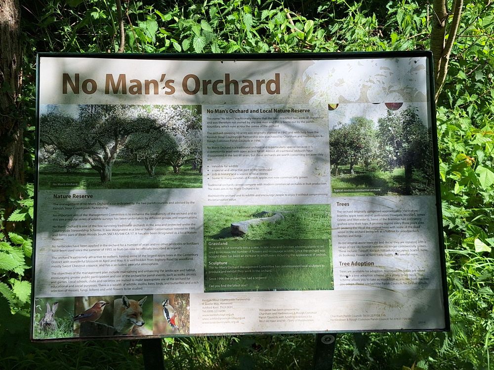 Interpretation sign for No Man's Land