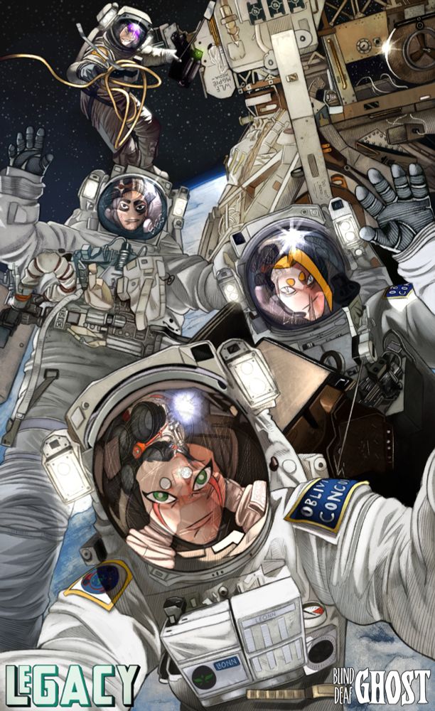 The Legacy Crew in a space walk