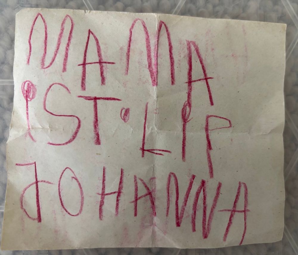 Kinderschrift. Mama ist lip 