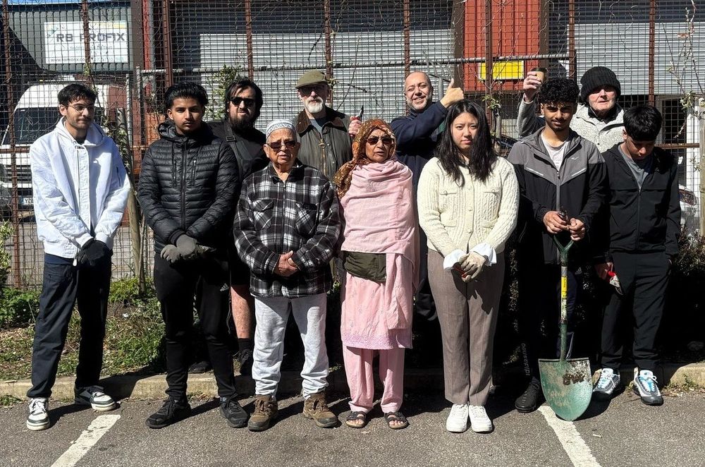 Members of the local community at The Khizra Orchard free orchard care learning workshop earlier this month.