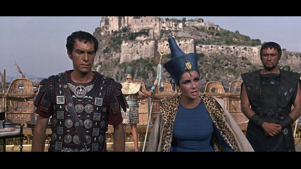 Landau on the set of "Cleopatra" thinking about wearing flared trousers in a teevee series about the moon.