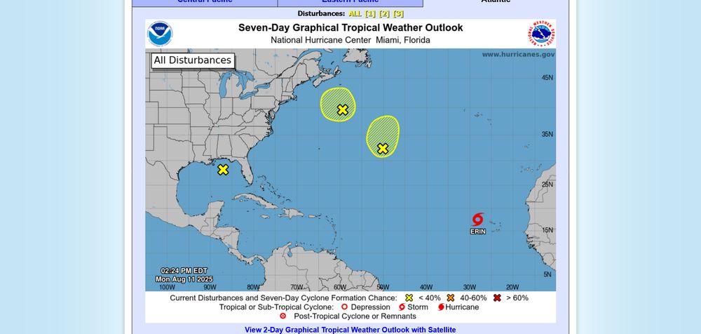 Hurricane map from National Hurricane Center.