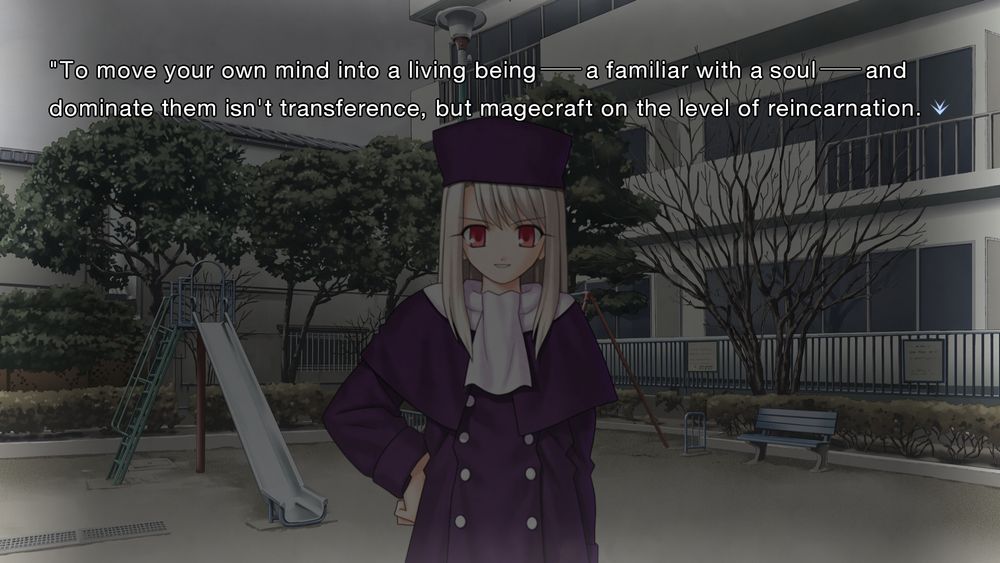 "To move your own mind into a living being--- a familiar with a soul--- and dominate them isn't transference, but magecraft on the level of reincarnation."