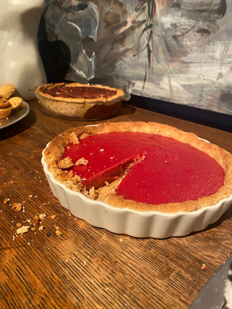 NYT cranberry curd pie