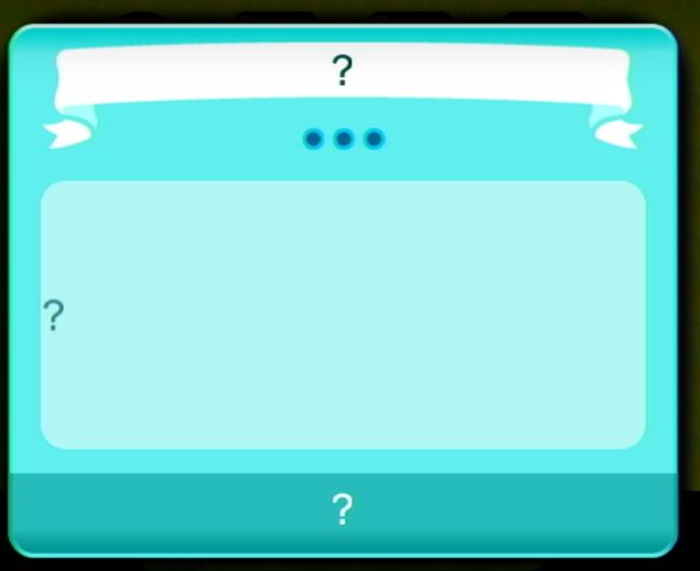 A screenshot of the menu when you select a minigame. All text is replaced with a question mark.