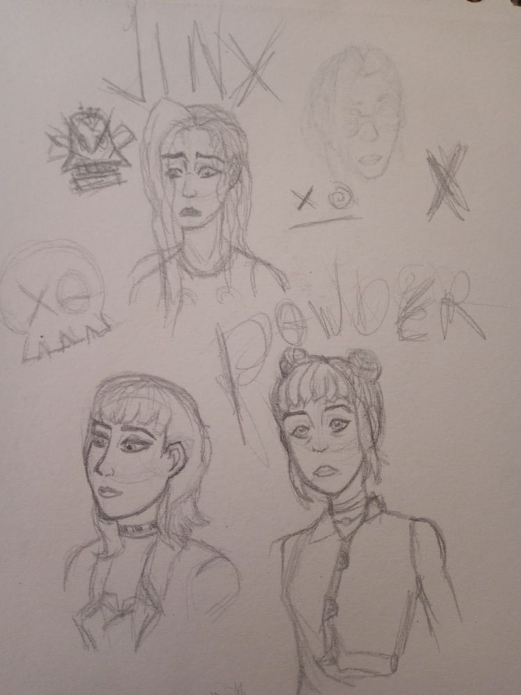 Desenhos de Jinx de arcane, do episódio 8 da 2 temporada 