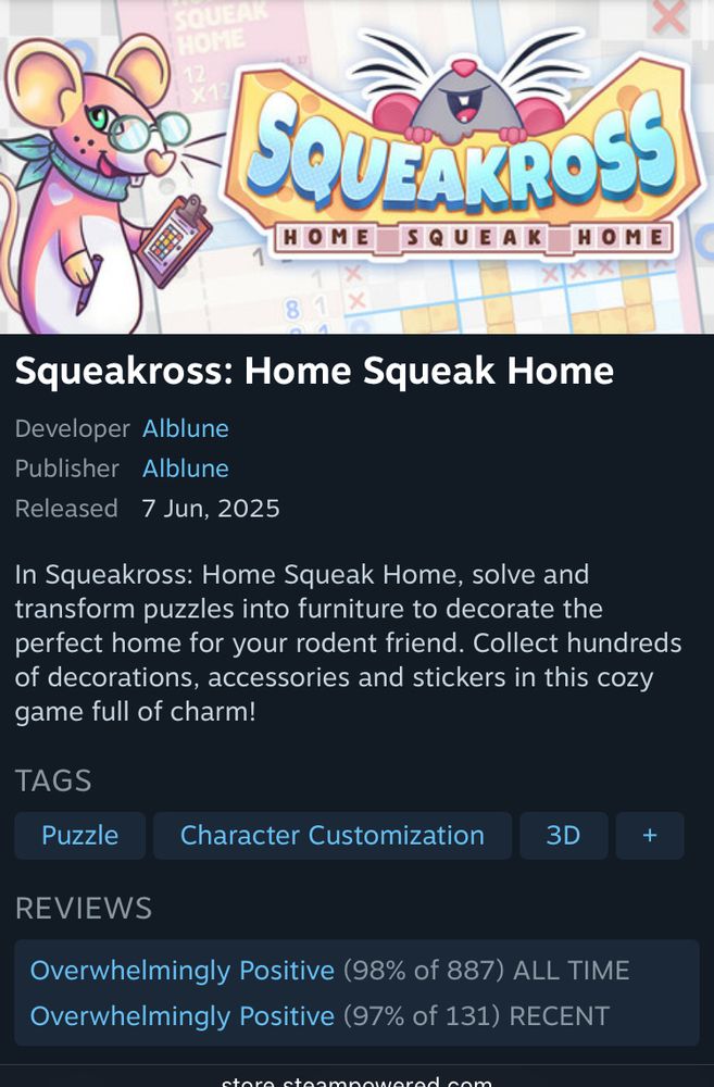 Squeakross steam page
