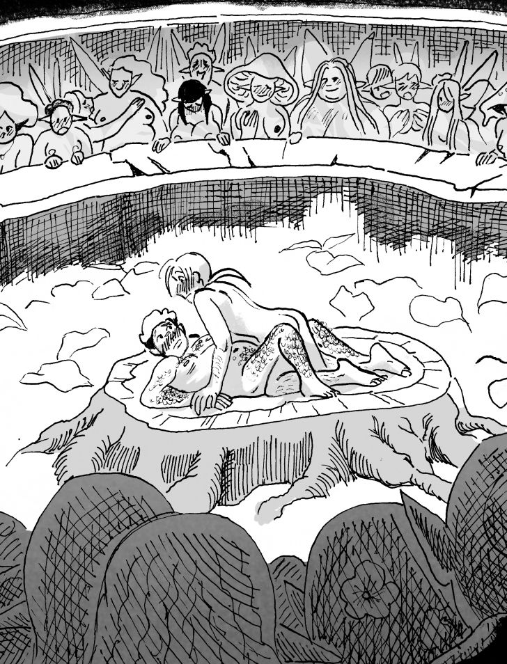 Bryce and Alex are getting ready to fuck in front of an audience of fairies in a ritual for conception