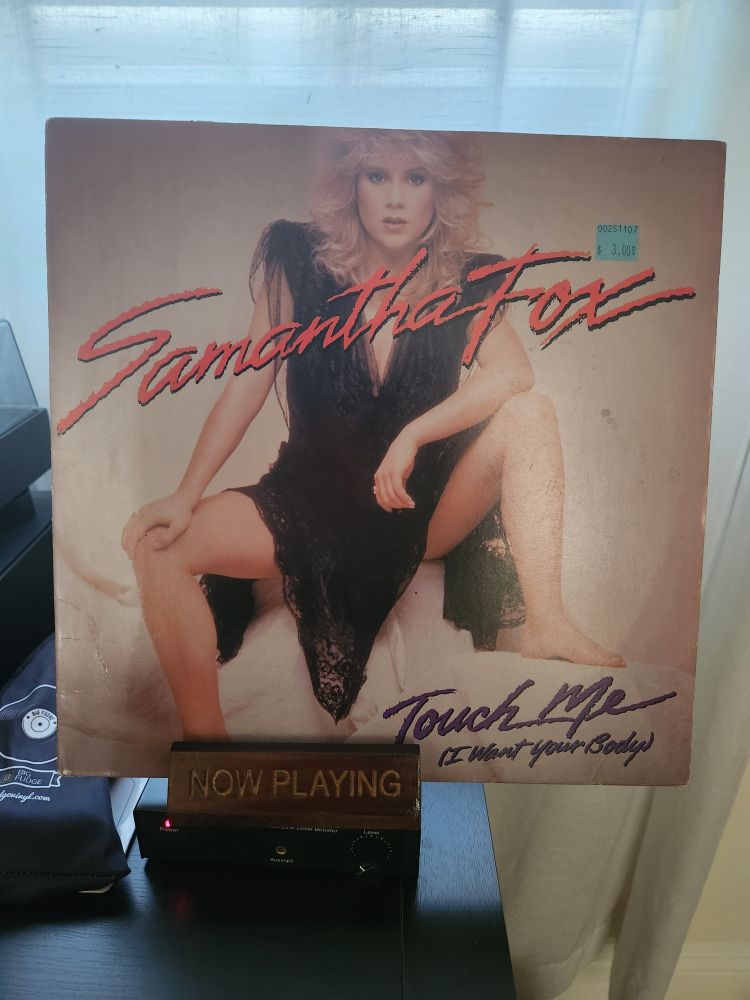Front album cover, Samantha Fox's "Touch Me (I Want Your Body)"