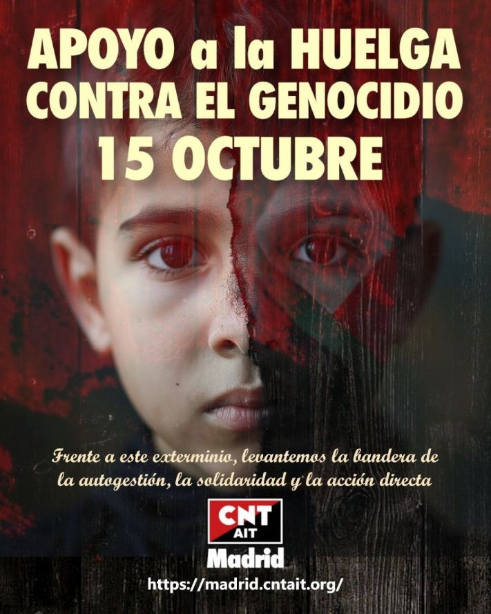 Cartel huelga general 15 octubre
