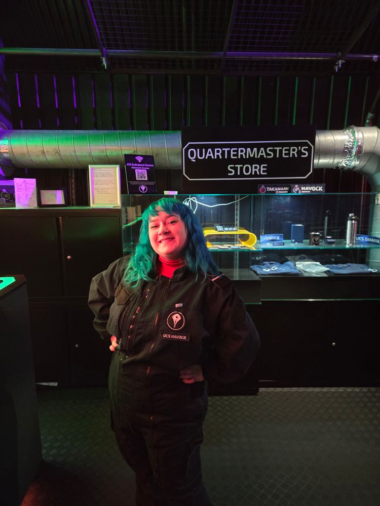 Mairi at Bridge Command space ship simulator