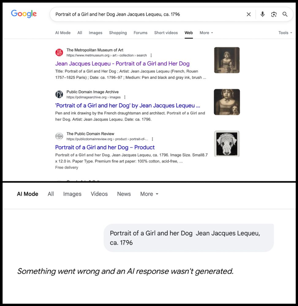 Screenshot of AI free search 