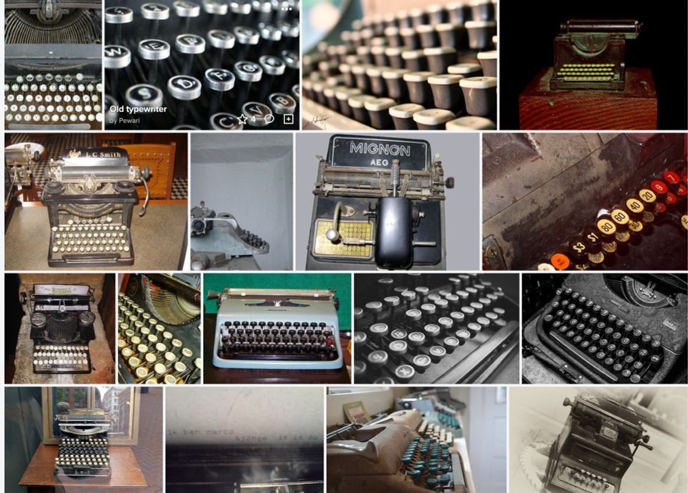 A selection of free to use images of old typewriters on Flickr  