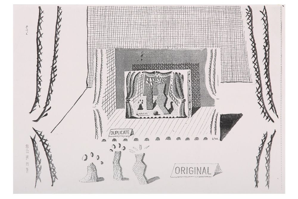 An example of David Hockney's Art created with a fax machine.