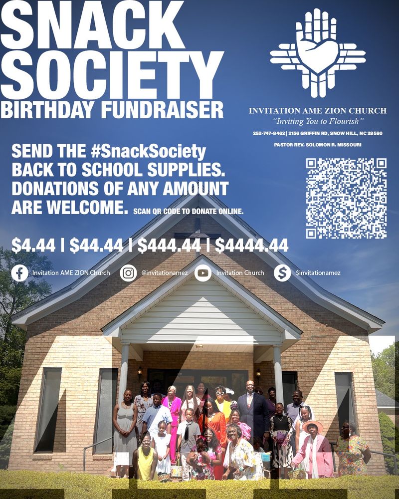 Snack society fundraiser