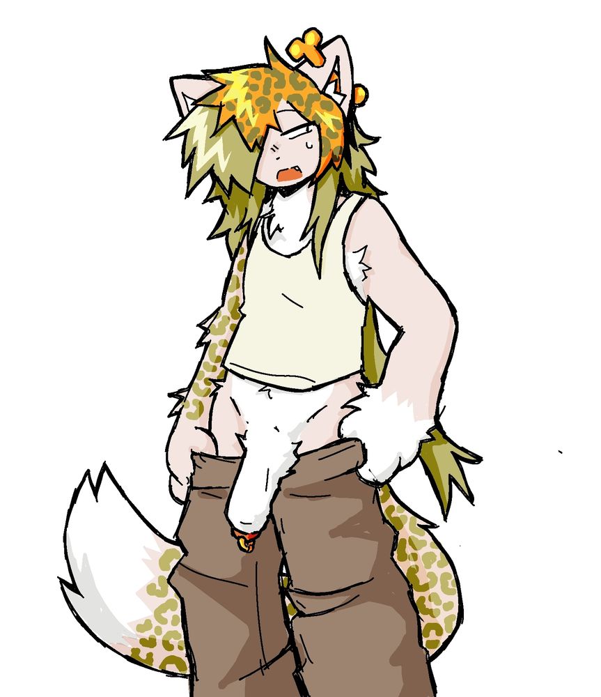 OC PowerDrill pulling his pants down to show his soft cock!