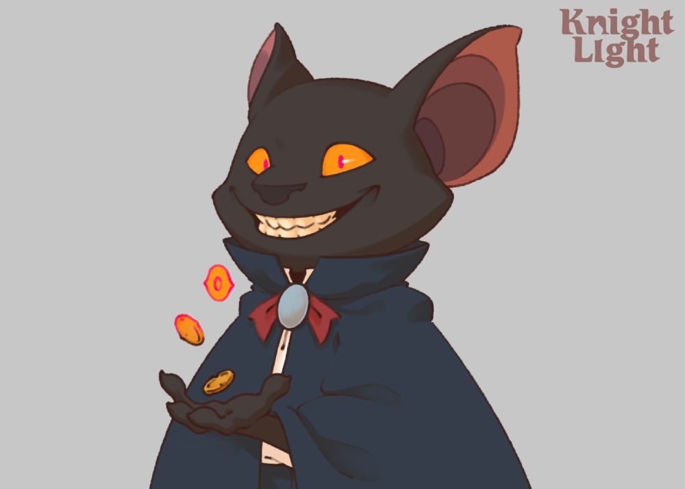 character design illustration of someone tentatively called "The Stranger" from my concept project Knight Light.