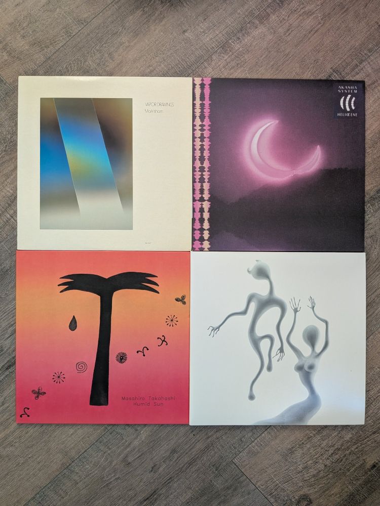 Mark Isham - Vapor Drawings
Akasha System - Heliocene
Masahiro Takahashi - Humid Sun
Spiritualized - Lazer Guided Melodies