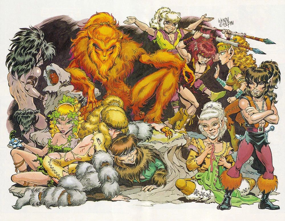 The ten chiefs who came before Cutter, from left to right but not in chronological order: Prey-Pacer, Timmorn, Freefoot, Two-Spear, Huntress Skyfire; Goodtree, Rahnee, Man-Tricker, Tanner, and Bearclaw.