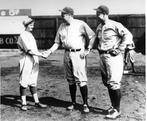 Jackie Mitchell, Babe Ruth, Lou Gehrig