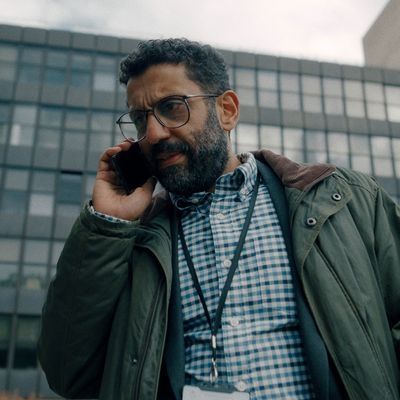 Adeel Akhtar is a bumbling MoD official Hamza Malik in Morwenna Banks' Apple TV adaptation of Down Cemetery Road.