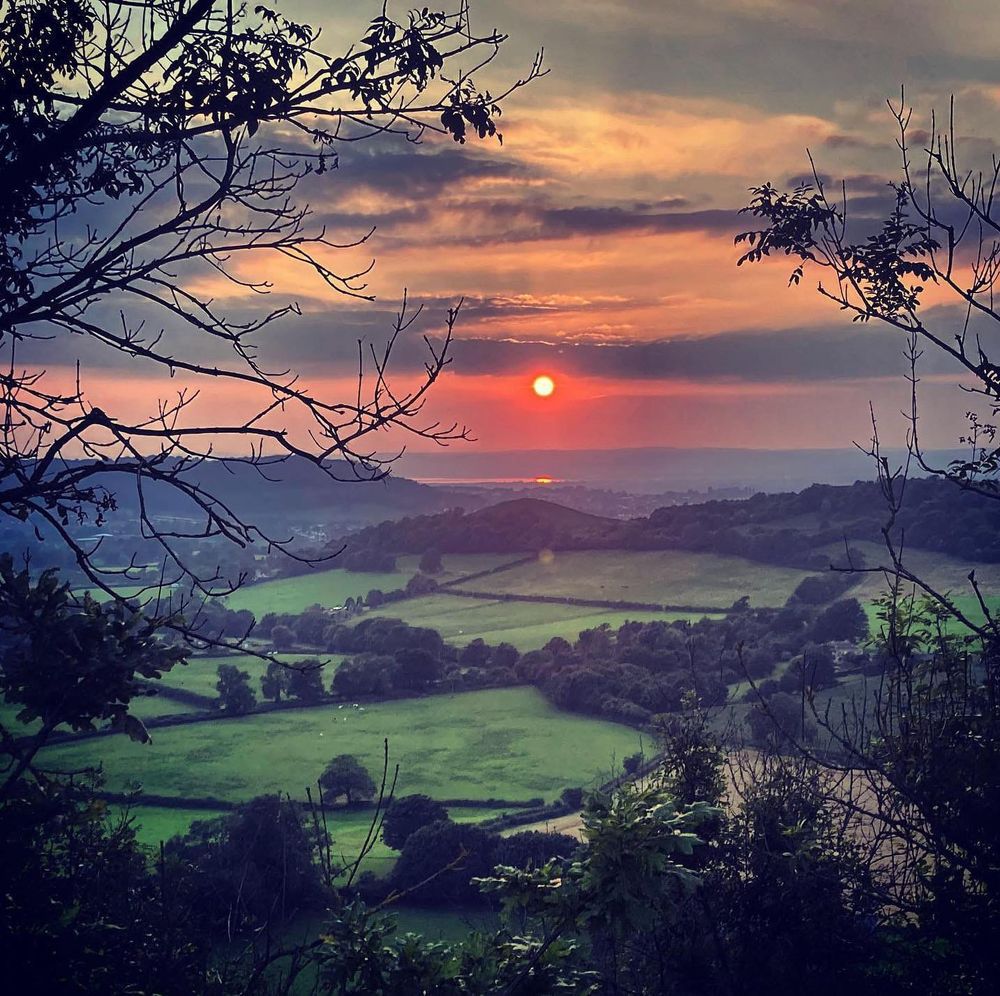 Almost certainly the best photo I will ever take from an Iron Age Hill fort of the sun setting over an estuary as summer segues majestically into autumn.