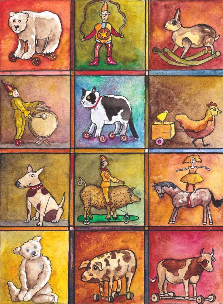 Bridget in an old toy shop