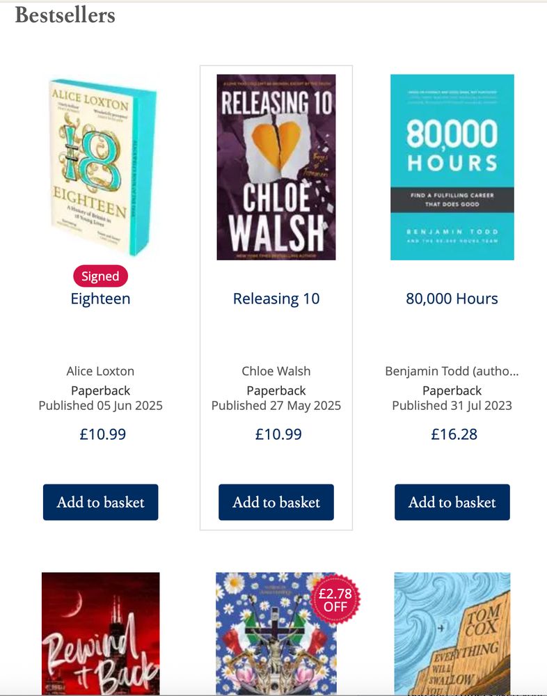 Everything Will Swallow You on the Blackwells Bookshop bestseller list.