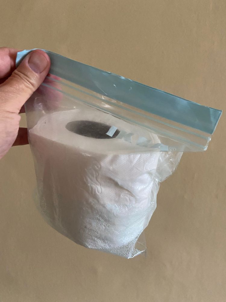 A toilet roll sealed in an airtight bag. Sexy stuff.