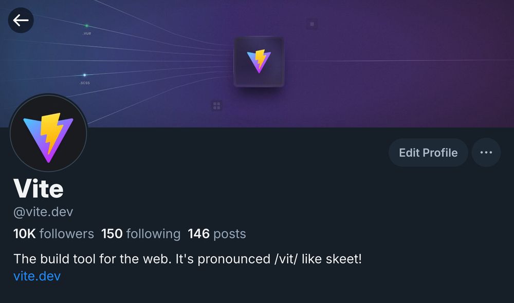 Vite profile in bluesky. 10K followers, 150 following, 146 posts
The build tool for the web. It's pronounced /vit/ like skeet!
vite.dev