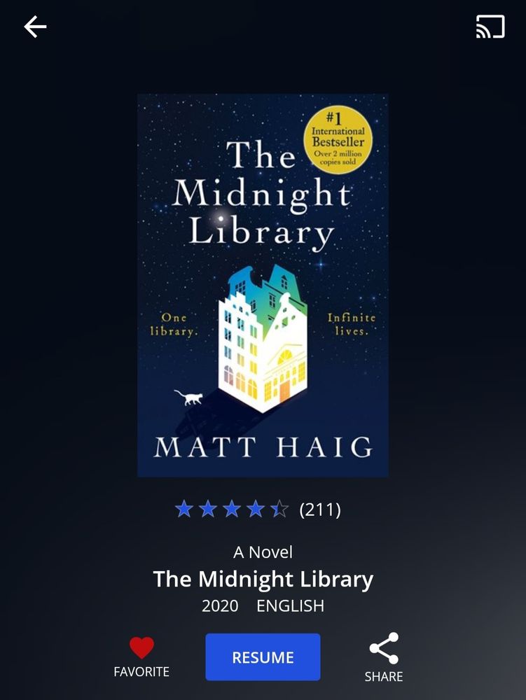 The Midnight Library by Matt Haig.