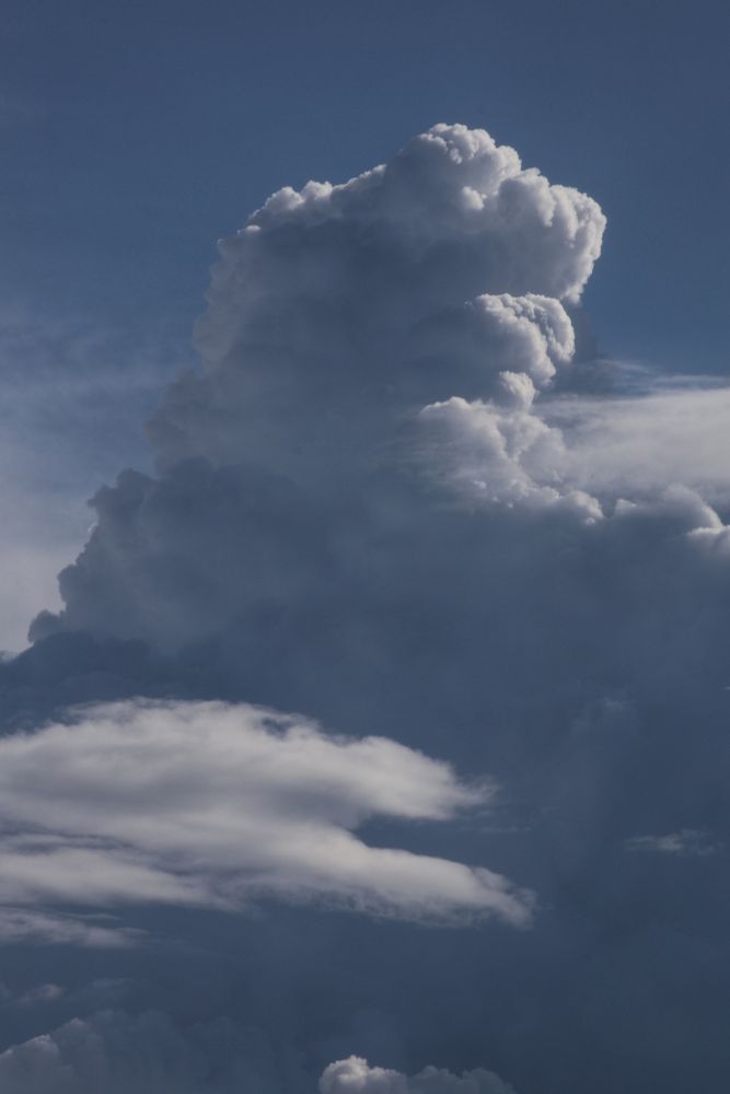 Cloud towers overhead