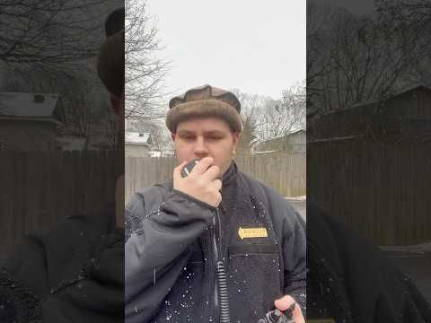 Making a QSO During Winter Storm Kingston in Gastonia, NC (#Shorts)