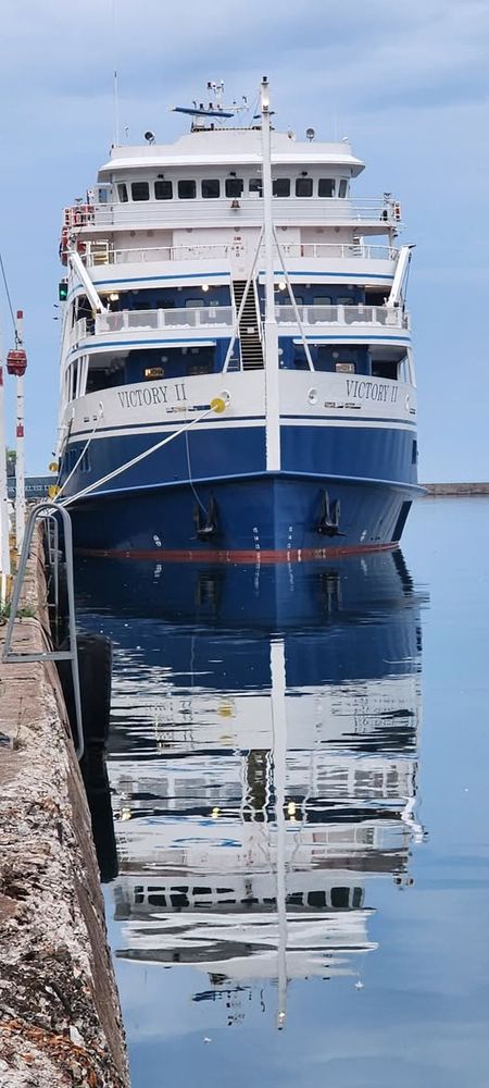 Cruise ship Victory 2. June 26, 2025 photo by Clark Kelly on Facebook.