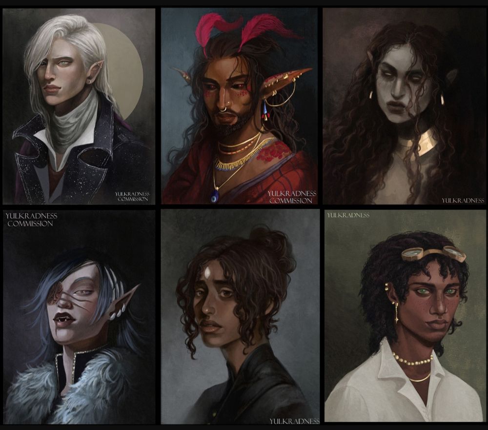Portrait illustration compilation 