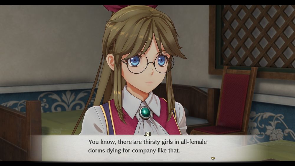 *Jill talking about Joshua*
"You know, there are thirsty girls in all-female dorms dying for company like that."