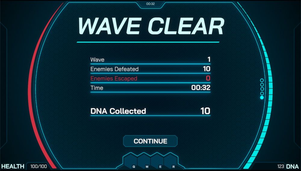 Neon Blitz Wave Summary Screen