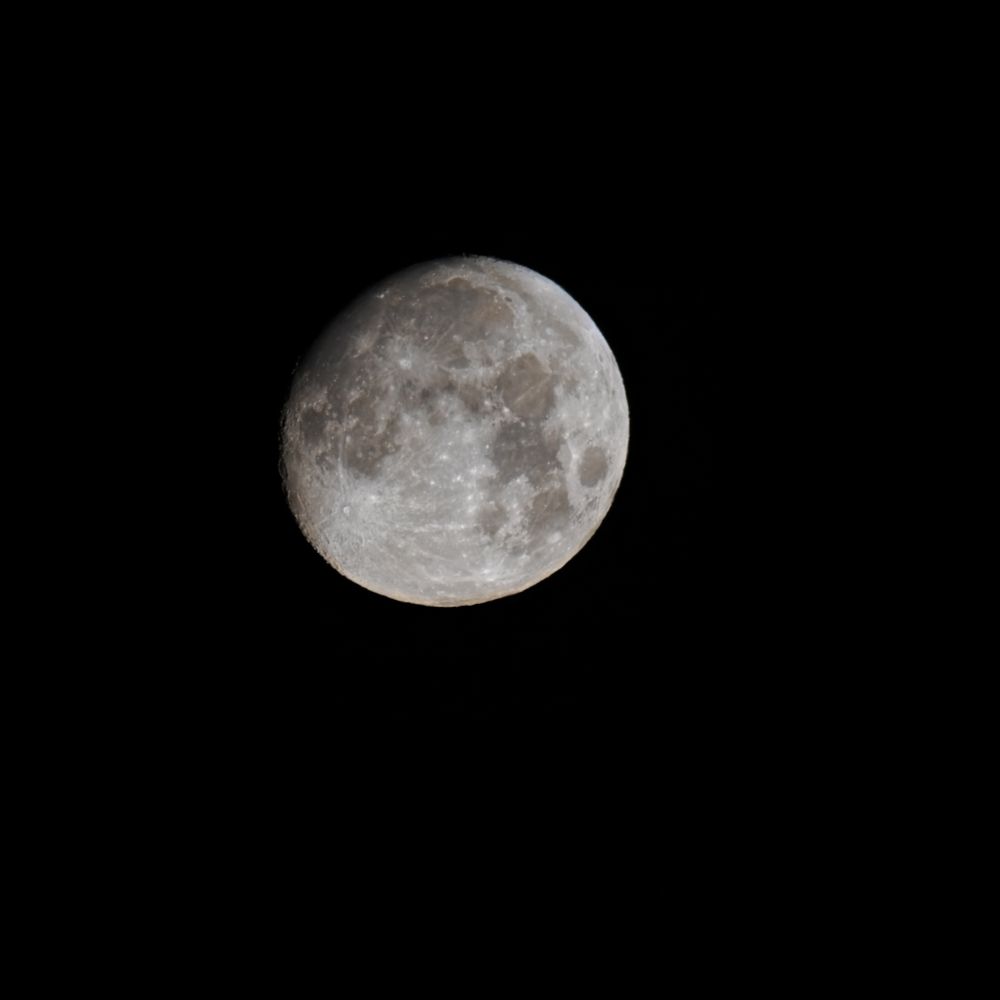 Waxing gibbous moon at 94% Thursday morning around 5AM