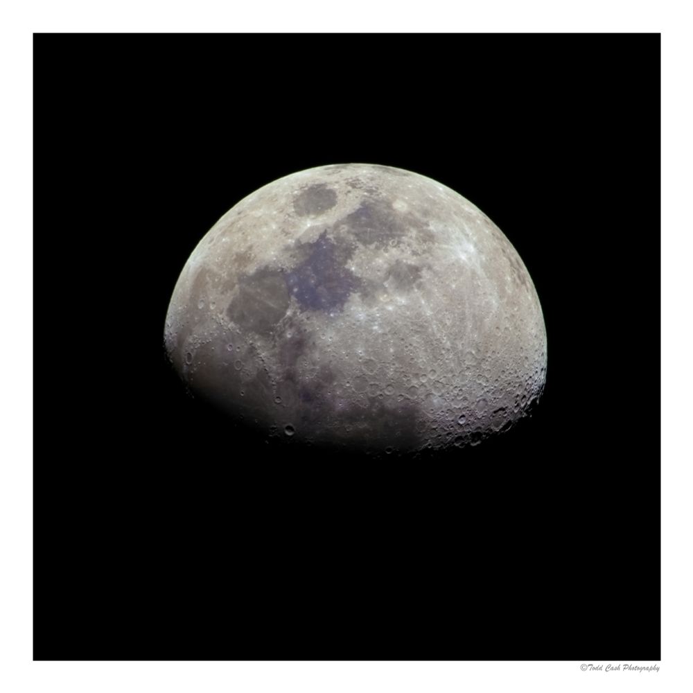 Waxing moon, 74% full