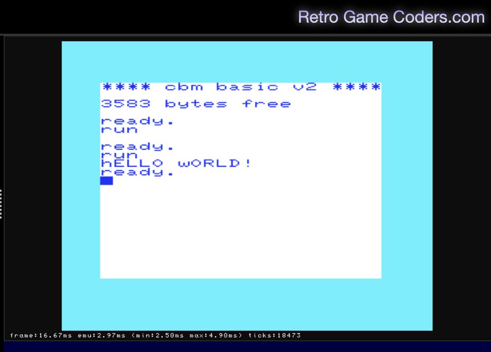 vic20 emulator in web browser