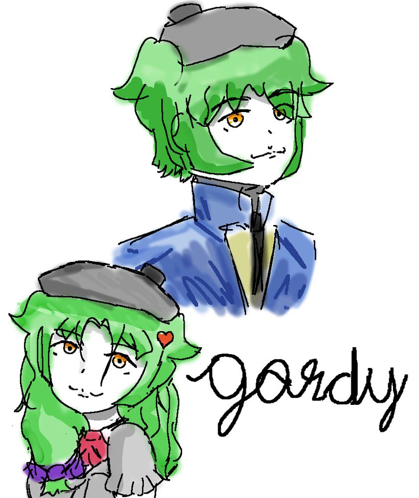 Up top: The masculine version (which was much easier to make)
Down below: The feminine version (Which I had struggled with more, you can see it looks a bit wonky)