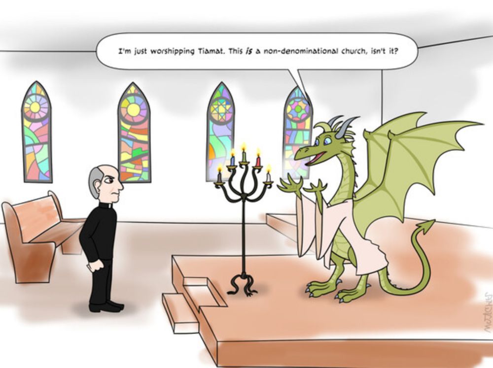 There's a dragon loose in church! by KTurtle