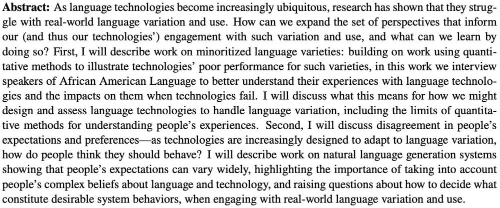 Abstract of Su Lin Blodgett's keynote talk