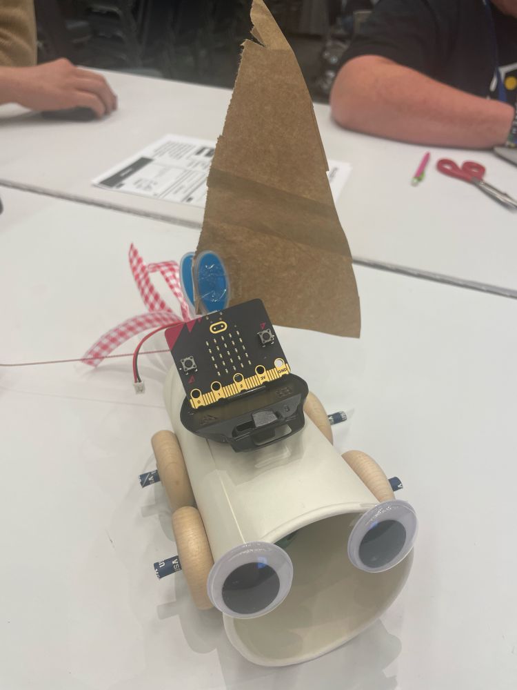 Picture of all-terrain vehicle created with materials given. 