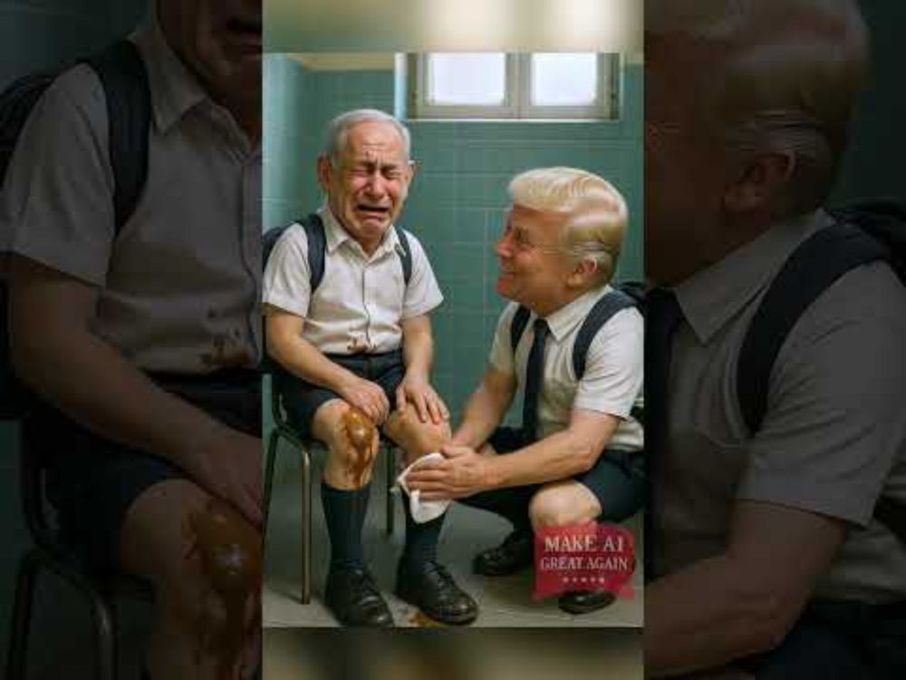 Netanyahu's Embarrassing Poop Accident At School😱🚽Trump Saves the Day🧻