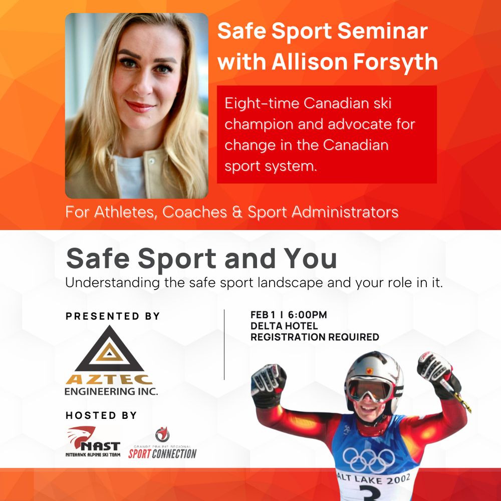 Olympic Skier Allison Forsyth Safe Sport & You Seminar February 1, 2025 in Grande Prairie, Alberta