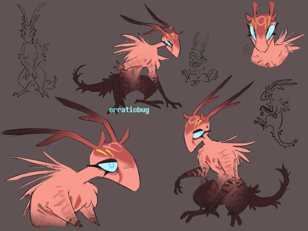 Scavenger Five Pebbles (Rain World) i might post the vrc avatar at some point eventually maybe. who knows. he's stupid