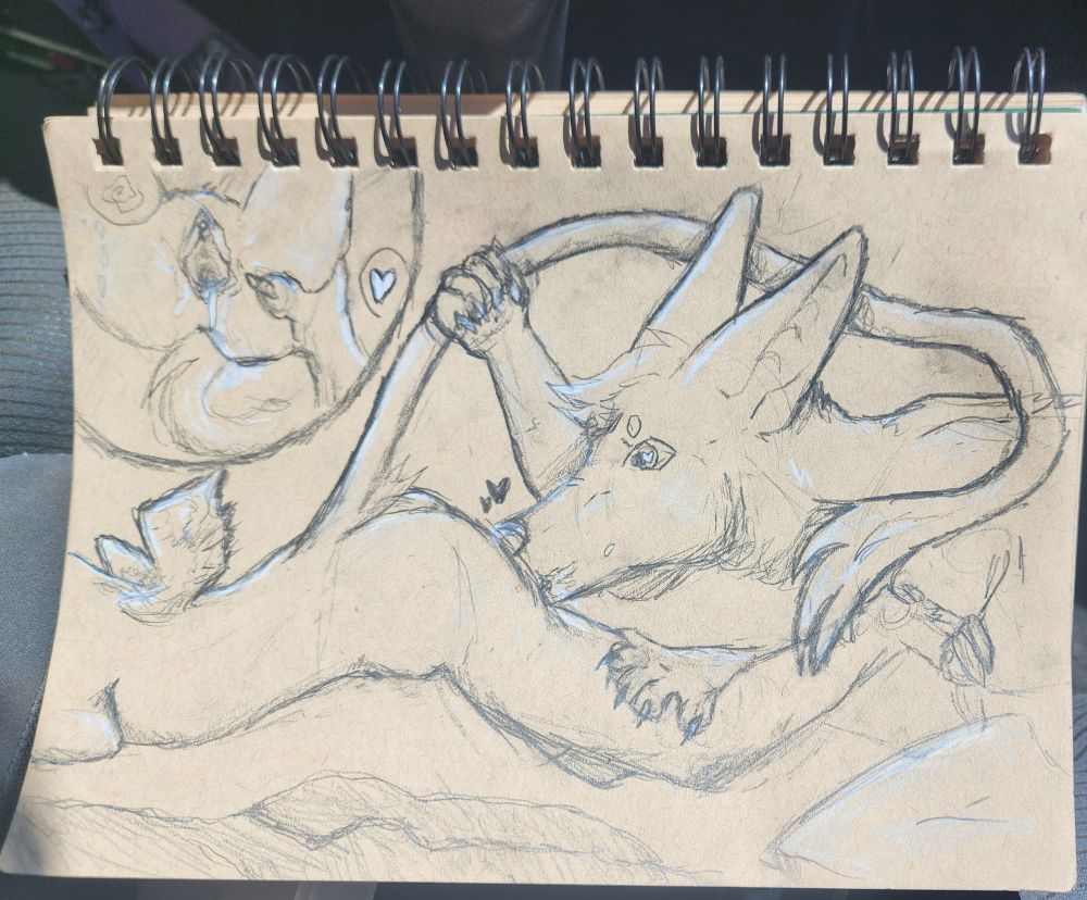 Jackal Sona (Juice) eating out Worry, a weird little shape shifter 